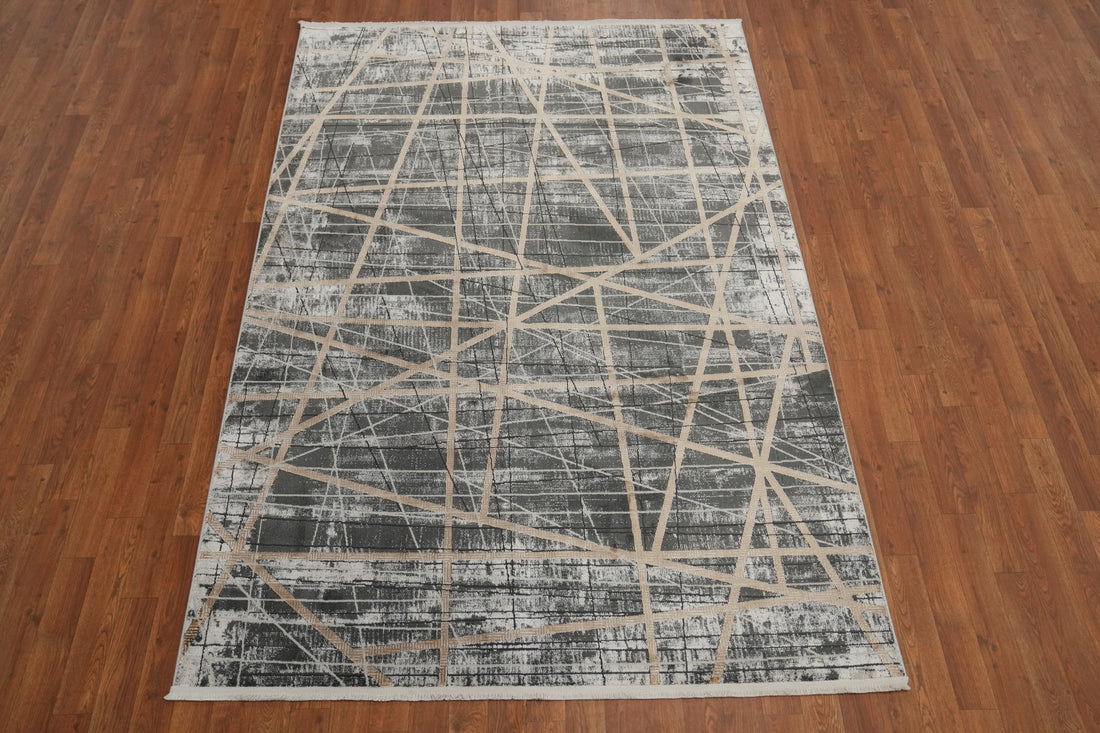 Striking Geometric Patterns Modern Abstract Rug 5x7