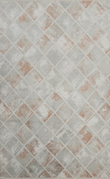 Distressed Look Trellis Modern Rug 5x7