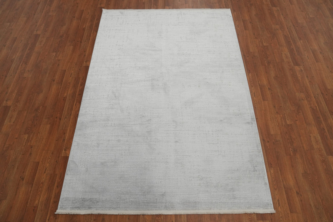 Contemporary Textured Gray Area Rug 5x7