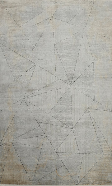 Geometric Glass Patterned Modern Oriental Rug 5x7