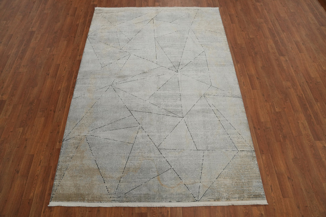 Geometric Glass Patterned Modern Oriental Rug 5x7