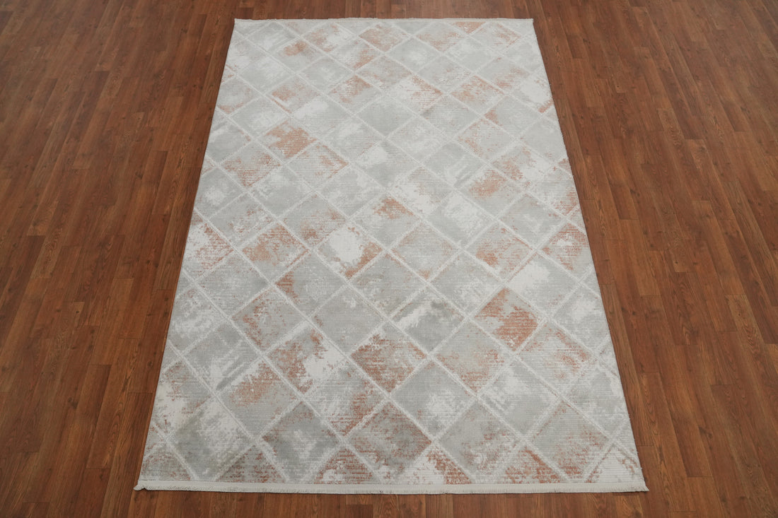 Elegant Diamond Pattern Modern Area Rug 5x7