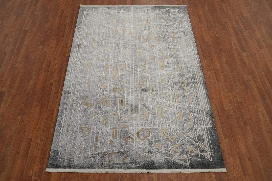 Modern Geometric Abstract Area Rug 5x7