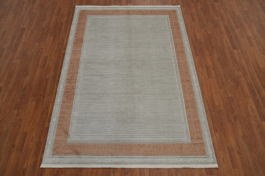 Elegant Minimalist Modern Border Design Rug 5x7