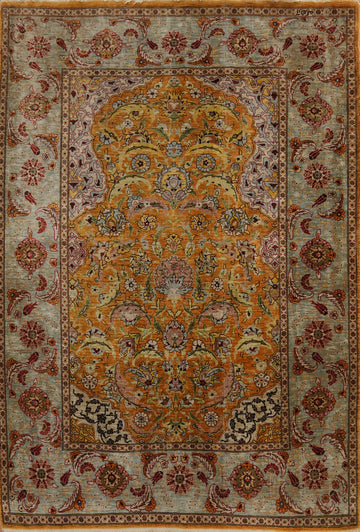 Antique Vegetable Dye Hereke Turkish Rug 2x3