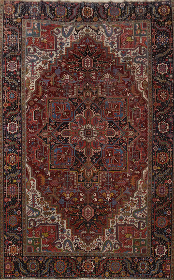 Antique Vegetable Dye Heriz Persian Area Rug 9x12