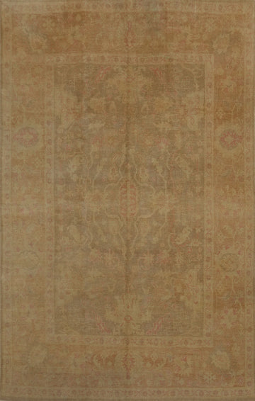 Vegetable Dye Oushak Turkish Large Rug 9x14
