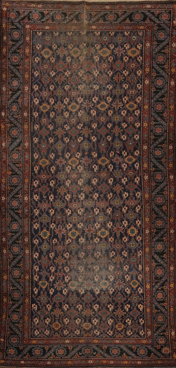 Antique Vegetable Dye Heriz Serapi Persian Area Rug 5x13