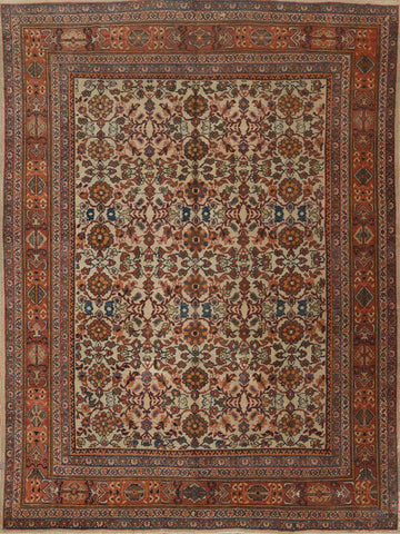 Antique Vegetable Dye Mahal Persian Area Rug 9x11