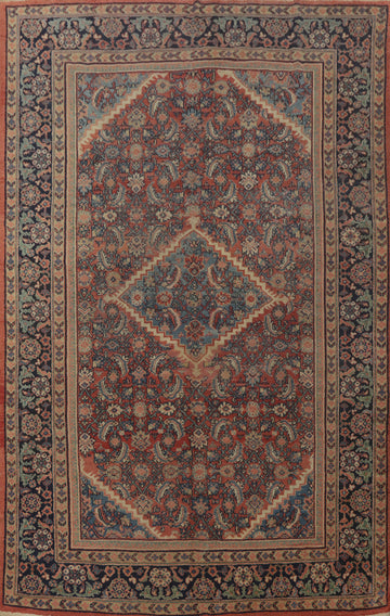 Antique Vegetable Dye Mahal Persian Area Rug 7x11
