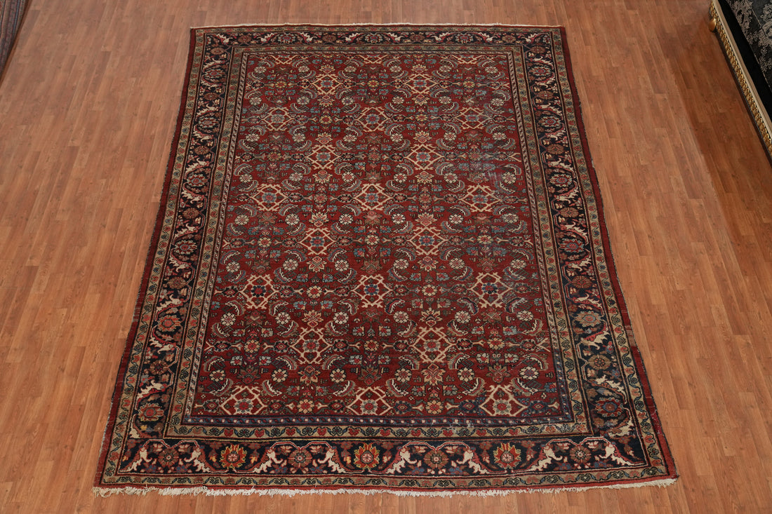 Antique Vegetable Dye Mahal Persian Area Rug 9x12