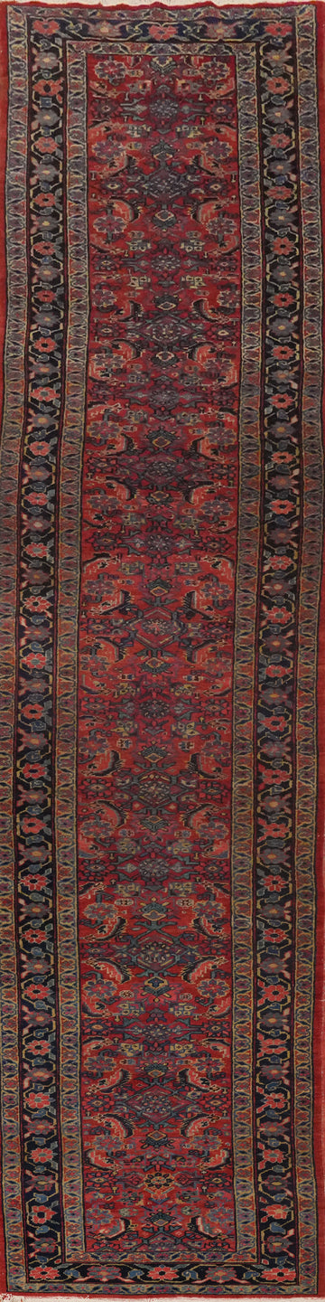 Antique Vegetable Dye Heriz Serapi Runner Rug 4x18