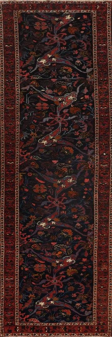 Antique Vegetable Dye Bakhtiari Persian Runner Rug 3x13