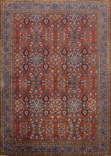 Pre-1900 Vegetable Dye Sultanabad Persian Large Rug 13x16