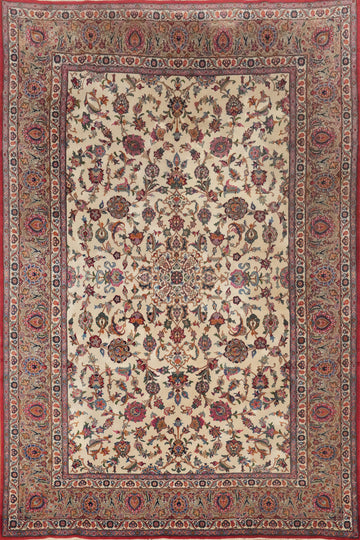Antique Floral Tabriz Persian Area Rug 7x10