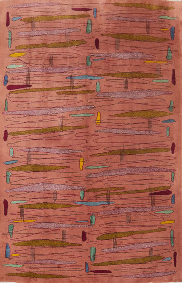 Vintage Art Deco Chinese Area Rug 7x10