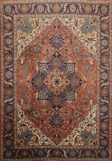 Vegetable Dye Heriz Persian Area Rug 9x12