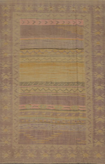 Tribal Wool Kilim Handwoven Area Rug 5x8