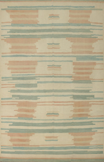 Tribal Wool Kilim Handwoven Area Rug 7x10