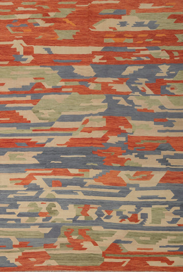 Colorful Kilim Handwoven Area Rug 10x13