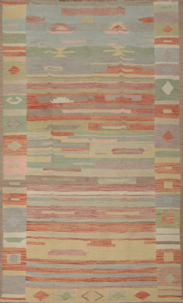 Colorful Kilim Handwoven Area Rug 5x8