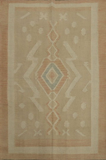 Subtle Geometric Patterns & Textures Neutral Toned Rug 5x6