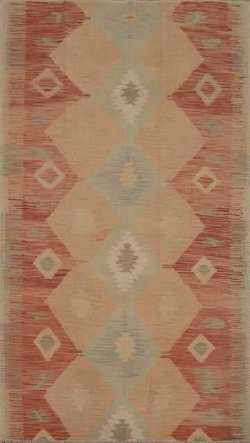 Tribal Wool Kilim Flat Weave Area Rug 5x8