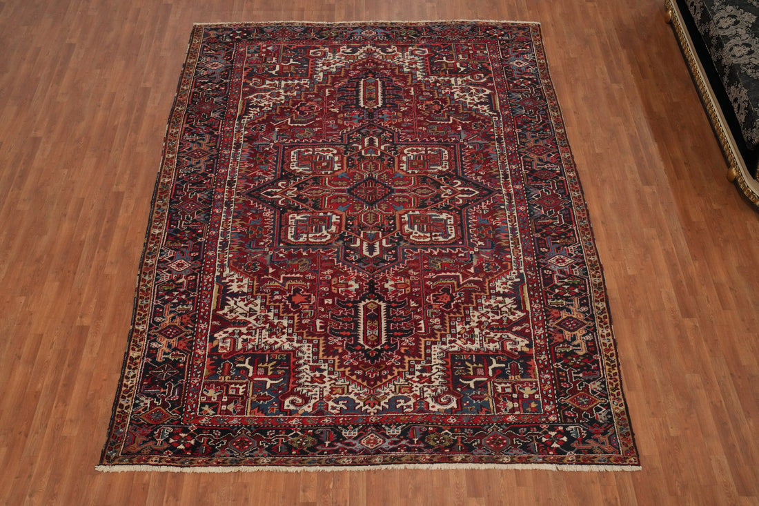 Geometric Heriz Persian Area Rug 9x12