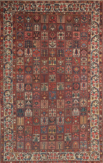 Antique Vegetable Dye Bakhtiari Persian Large Rug 11x17