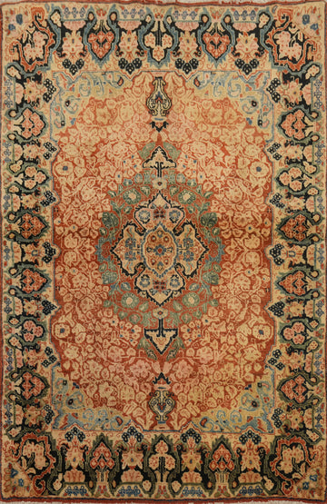 Vegetable Dye Sarouk Persian Rug 3x5