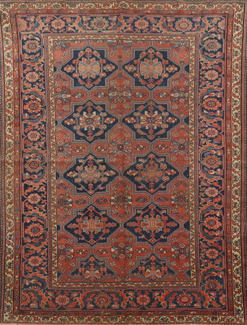 Pre-1900 Antique Bakhtiari Vegetable Dye Persian Rug 5x7