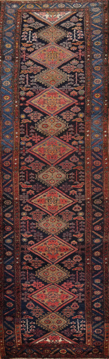 Vegetable Dye Heriz Serapi Persian Runner Rug 4x16