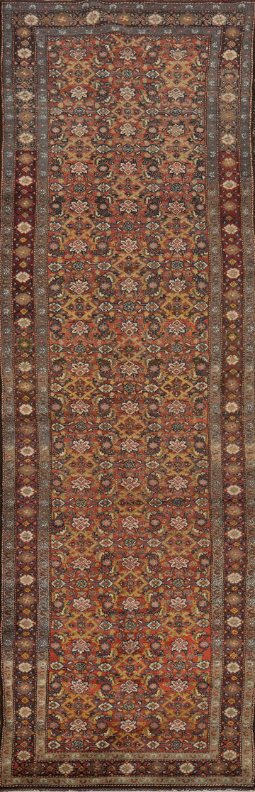 Antique Heriz Bakhshayesh Persian Runner Rug 4x15