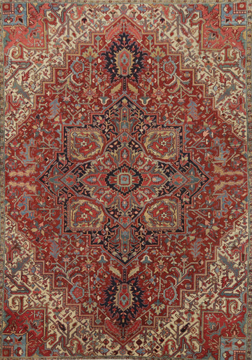 Vegetable Dye Heriz Serapi Persian Area Rug 9x12