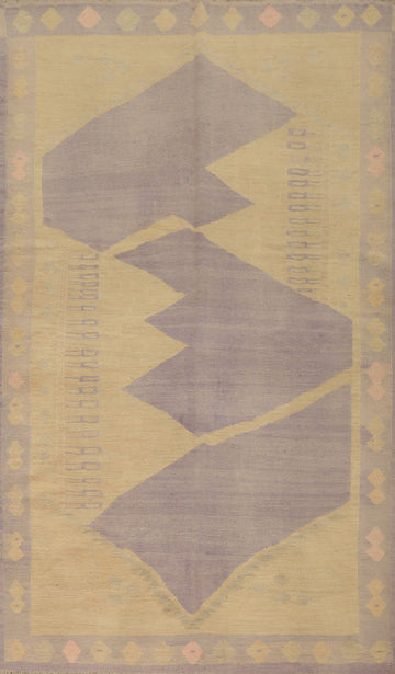 Geometric Wool Kilim Handwoven Area Rug 5x8