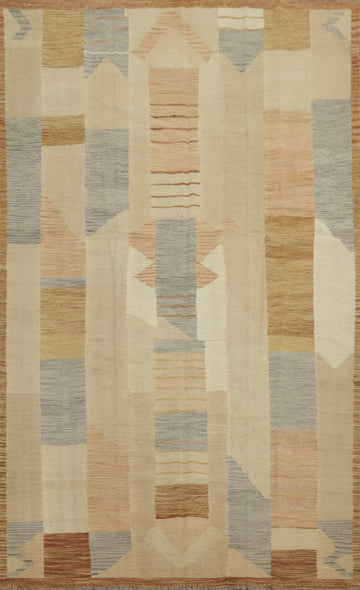 Artisan Geometric Kilim Area Rug 6x9 for a Sophisticated Room Ambience