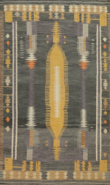 Tribal Wool Kilim Handwoven Area Rug 6x9