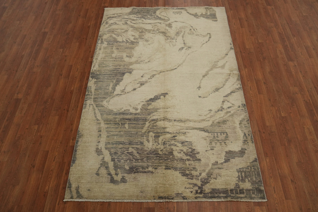 Abstract Modern Design Chic Textured Neutral Rug 5x8