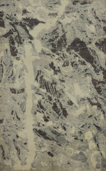 Marble Design Contemporary Abstract Design Rug 5x8