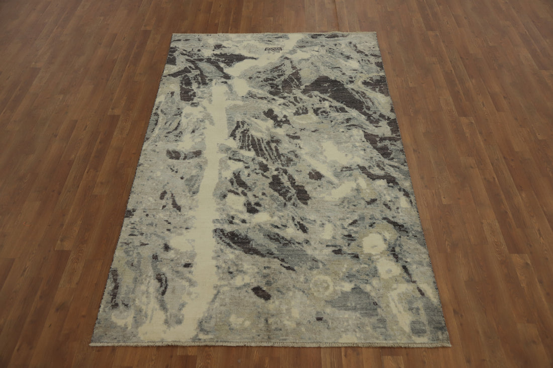 Marble Design Contemporary Abstract Design Rug 5x8