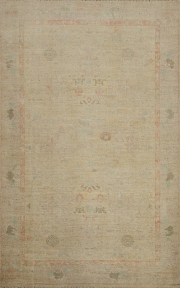 Earth Tones Ziegler Vegetable Dye Runner Rug 3x5