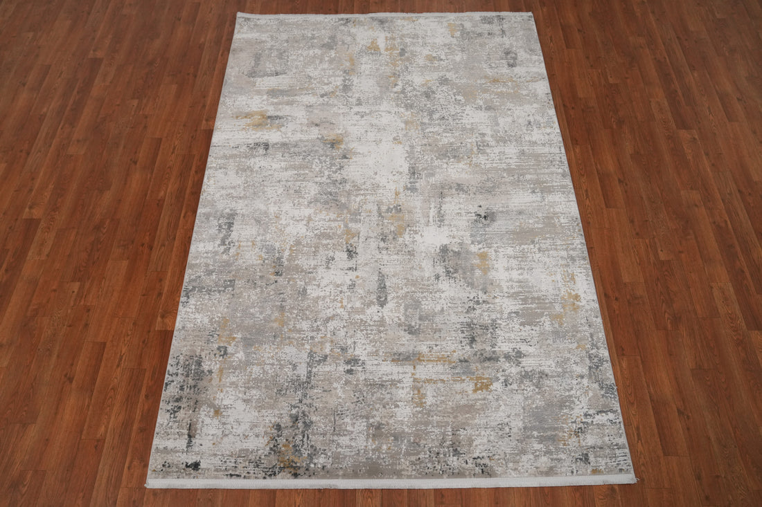Contemporary Textured Muted Tones Area Rug 5x7