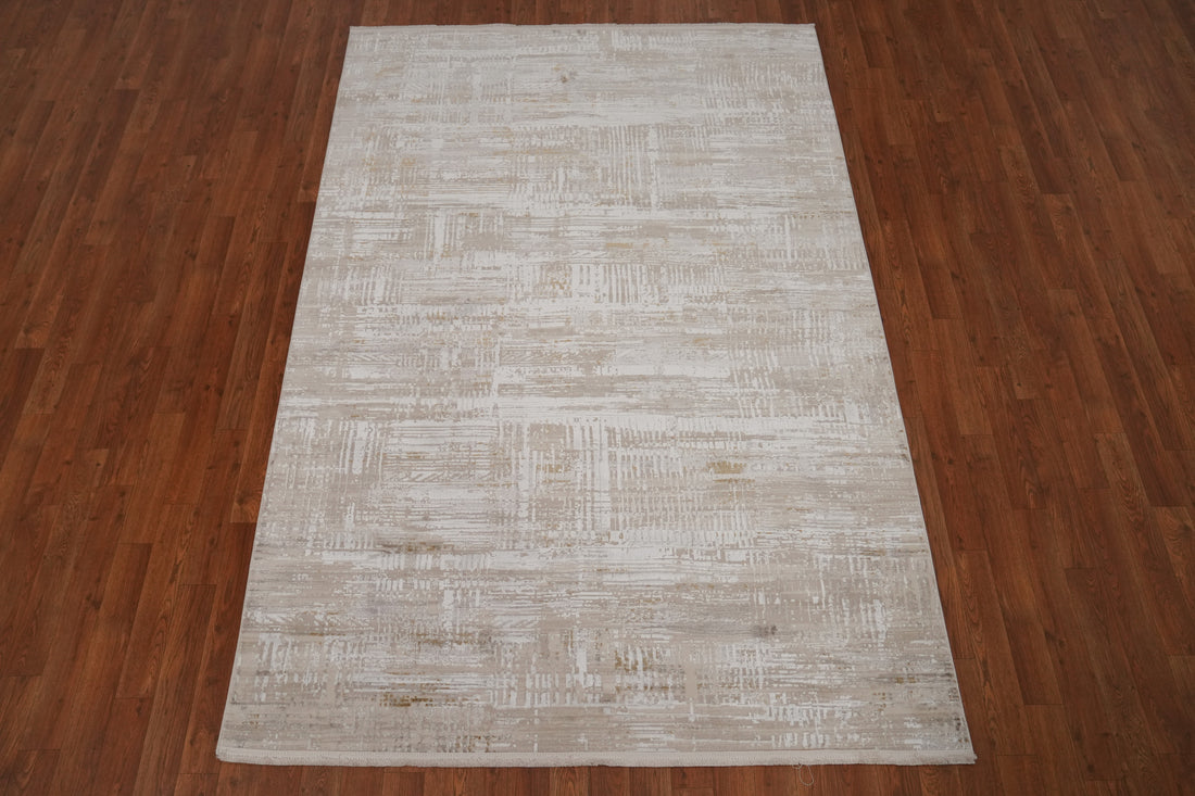 Contemporary Minimalist Rug with Textured Patterns 5x7
