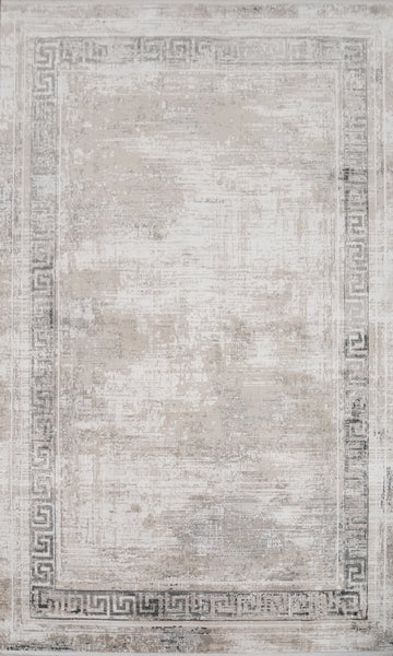 Timeless Grecian Border Pattern Modern Elegant Rug 5x7