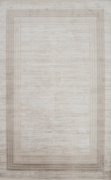 Luxury Textured Rug in Soft Beige with Modern Design