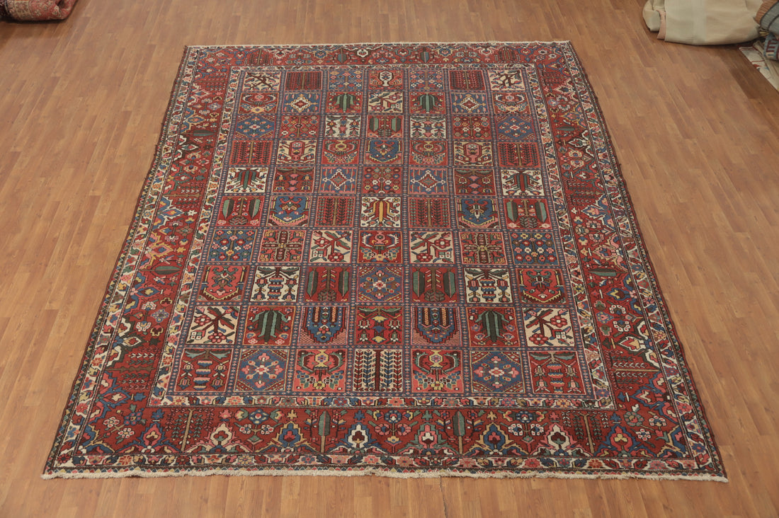 Antique Vegetable Dye Bakhtiari Persian Large Rug 11x13
