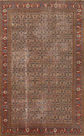 Pre-1900 Vegetable Dye Sultanabad Persian Large Rug 12x17