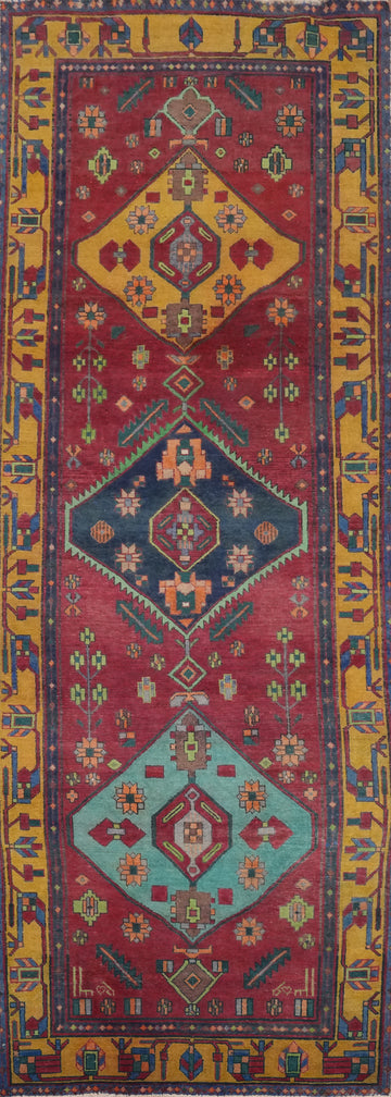 Tribal Wool Tabriz Persian Runner Rug 4x12