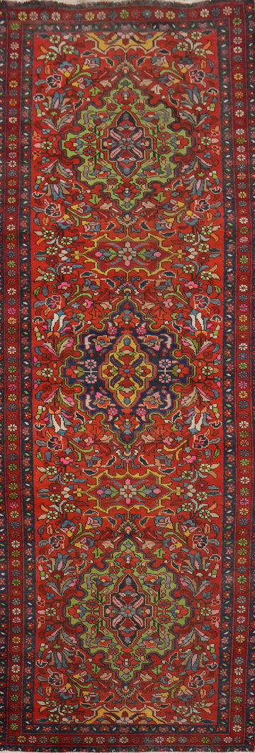 Handmade Floral Tabriz Persian Runner Rug 3x11