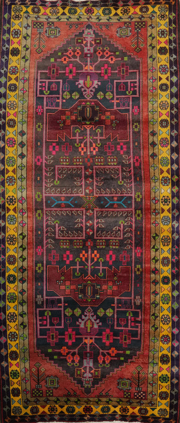 Geometric Ardebil Persian Runner Rug 4x10